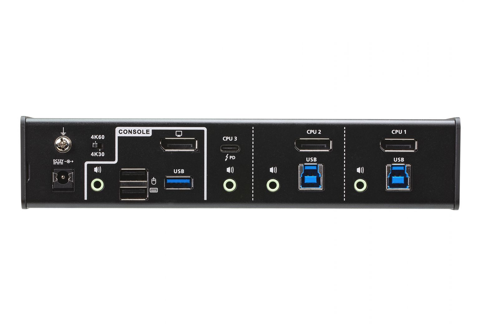 ATEN 3-Port USB-C DisplayPort Hybrid KVMP Switch