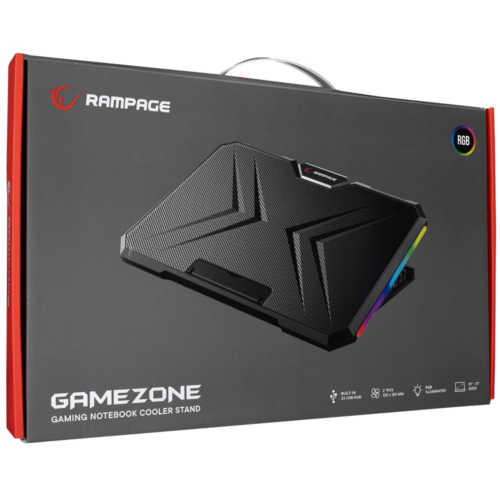 Rampage AD-RC12 Gamezone Gaming Notebook Cololer Stand Black