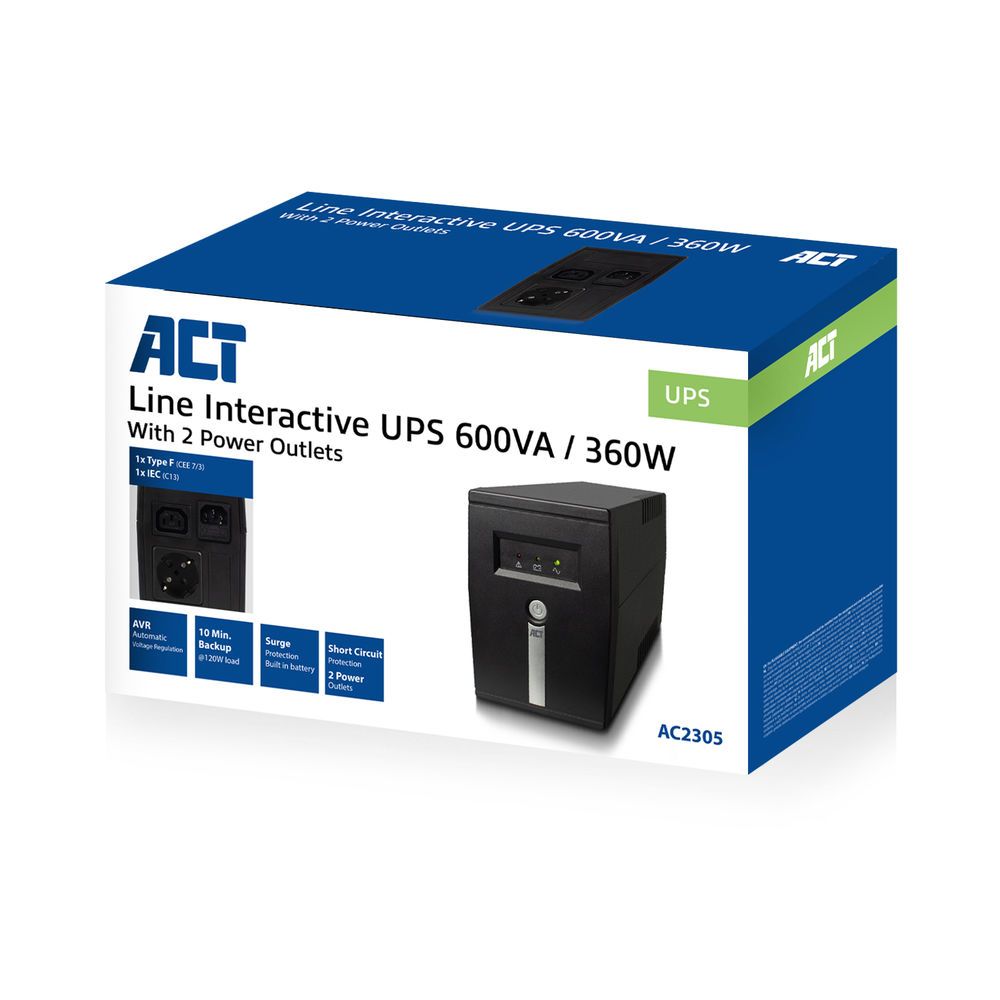 ACT AC2305 Line Interactive UPS 600VA