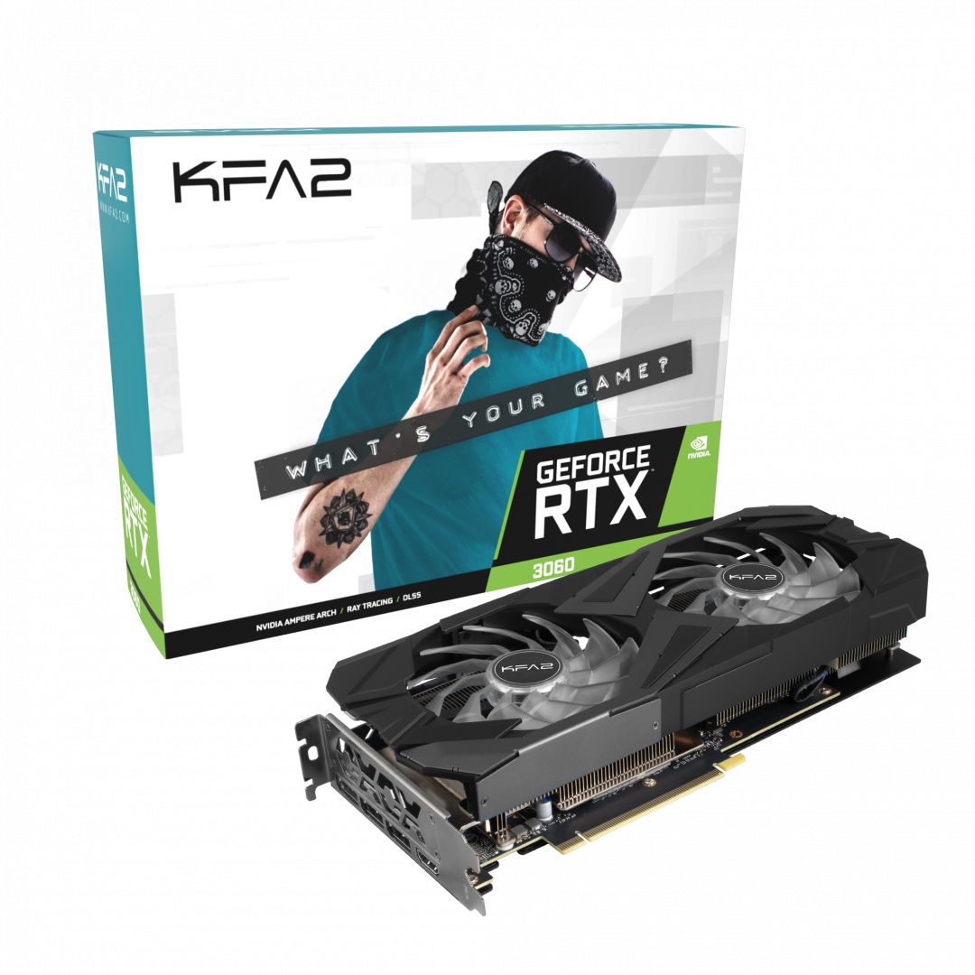 KFA2 GeForce RTX 3060 12GB DDR6 EX (1-Click OC) (LHR)