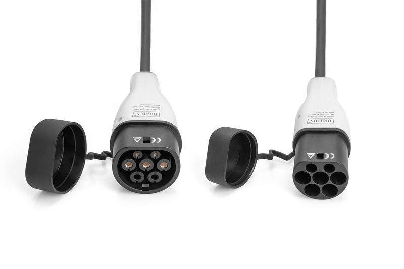 Digitus EV Charging - Three Phase 415V 16A Type 2 to Type 2 Standard Charger cable 10m Black