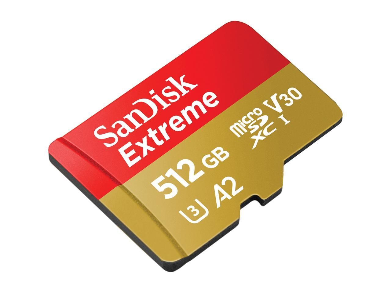 Sandisk 512GB  microSDXC Extreme Class 10  U3 V30 A2 +adapterrel