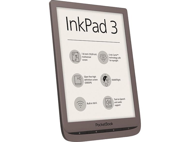 PocketBook InkPad 3 7,8" E-book olvasó 8GB Dark Brown
