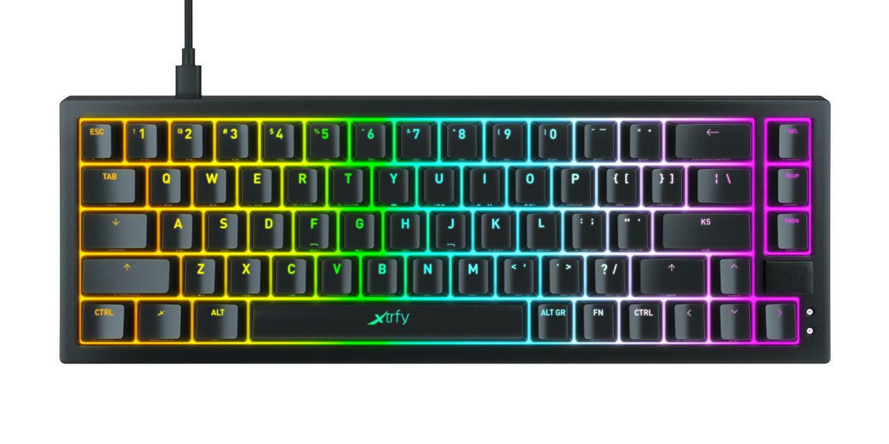 Xtrfy K5 Compact RGB Gaming Kailh Red USB Gaming Keyboard Black UK - Bontott