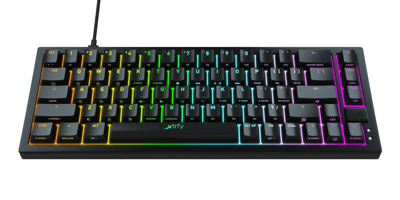 Xtrfy K5 Compact RGB Gaming Kailh Red USB Gaming Keyboard Black UK - Bontott