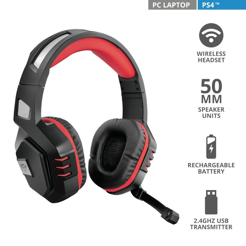 Trust GXT 390 Juga Wireless Gaming Headset Black