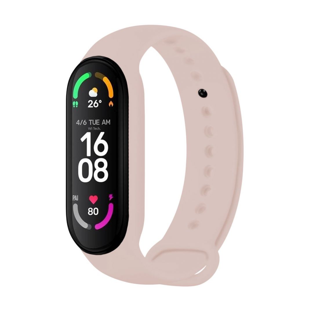 FIXED Szilikon Strap Xiaomi Band 7/ Mi Band 6/ Mi Band 5, Rózsaszín