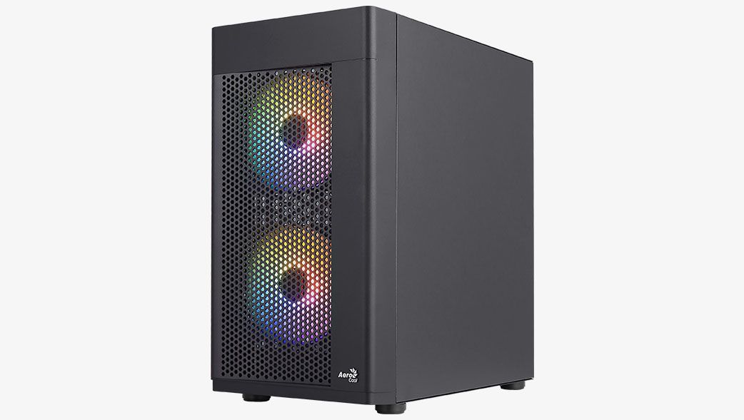 Aerocool Hexform-G-BK-V2 RGB Tempered Glass Black