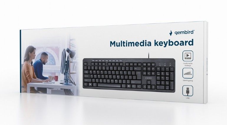 Gembird KB-UM-106 Standard keyboard Black US
