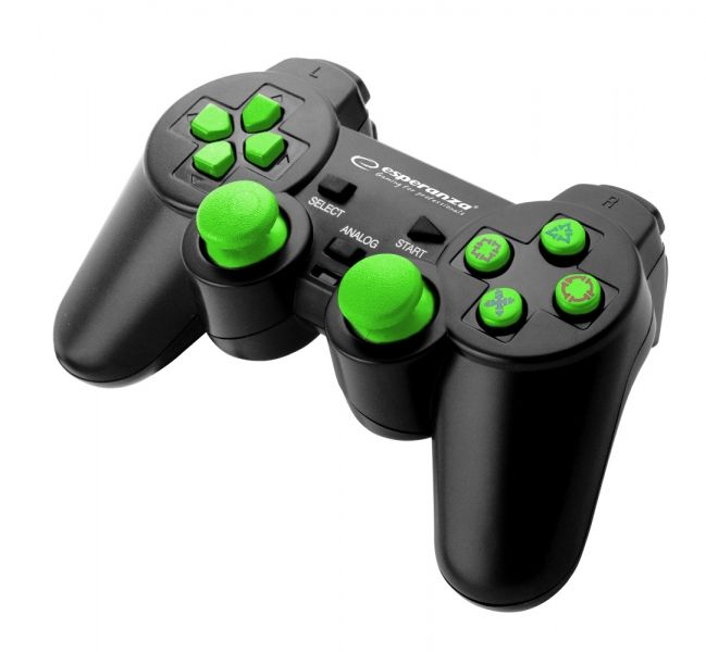 Esperanza Corsair USB gamepad Black/Green PC/PS2/PS3