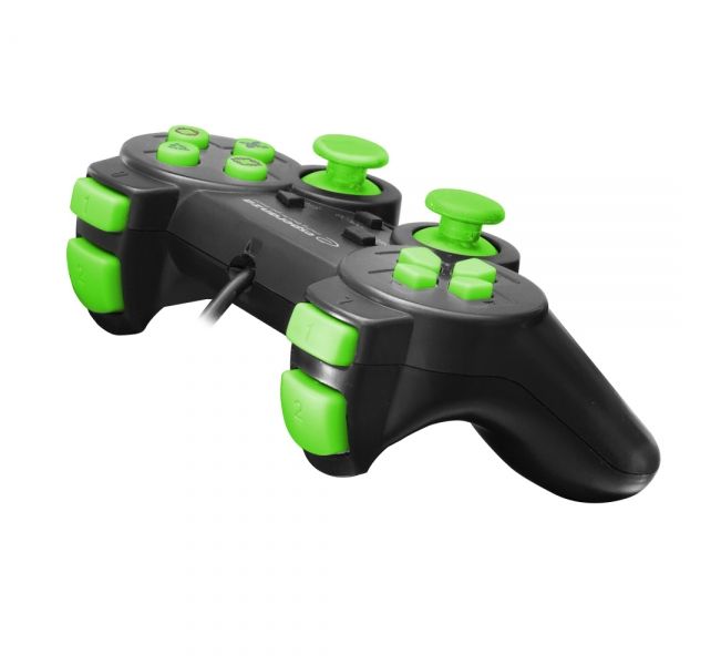 Esperanza Corsair USB gamepad Black/Green PC/PS2/PS3