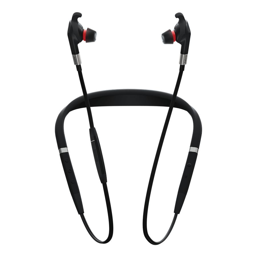 Jabra Evolve 75e Stereo MS Charging stand & Link 370 Headset Black