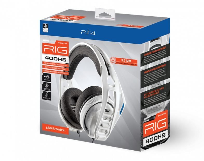 Nacon Plantronics RIG 400HSW Gaming Headset for PS4 White