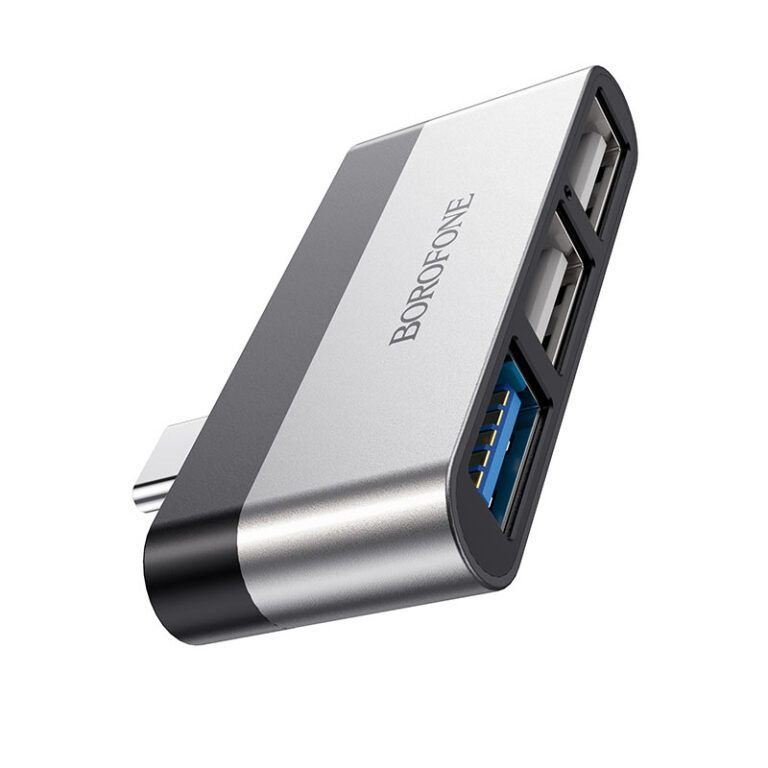BOROFONE DH1 3-ports USB-C Hub Silver