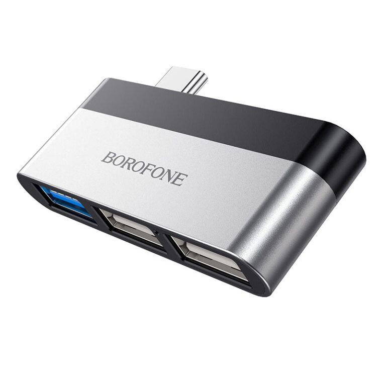 BOROFONE DH1 3-ports USB-C Hub Silver