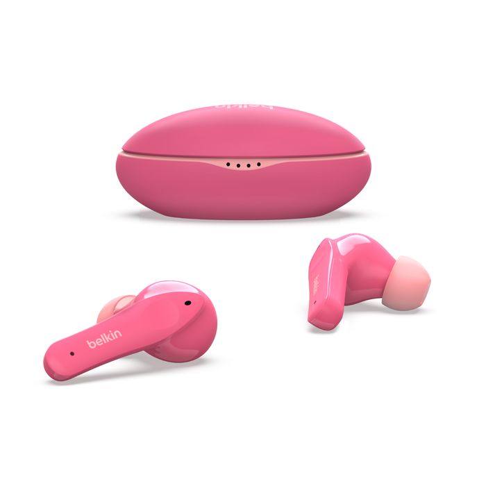 Belkin SoundForm Nano Wireless Earbuds for Kids Pink