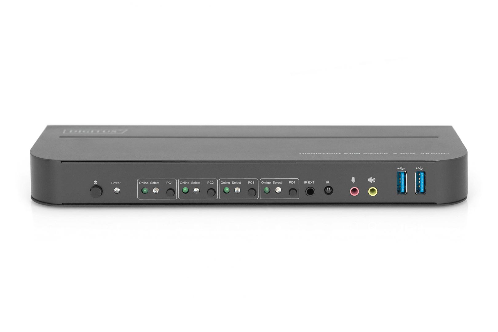 Digitus KVM Switch, 4-Port, 4K60Hz, 4x DP in, 1x DP/HDMI out