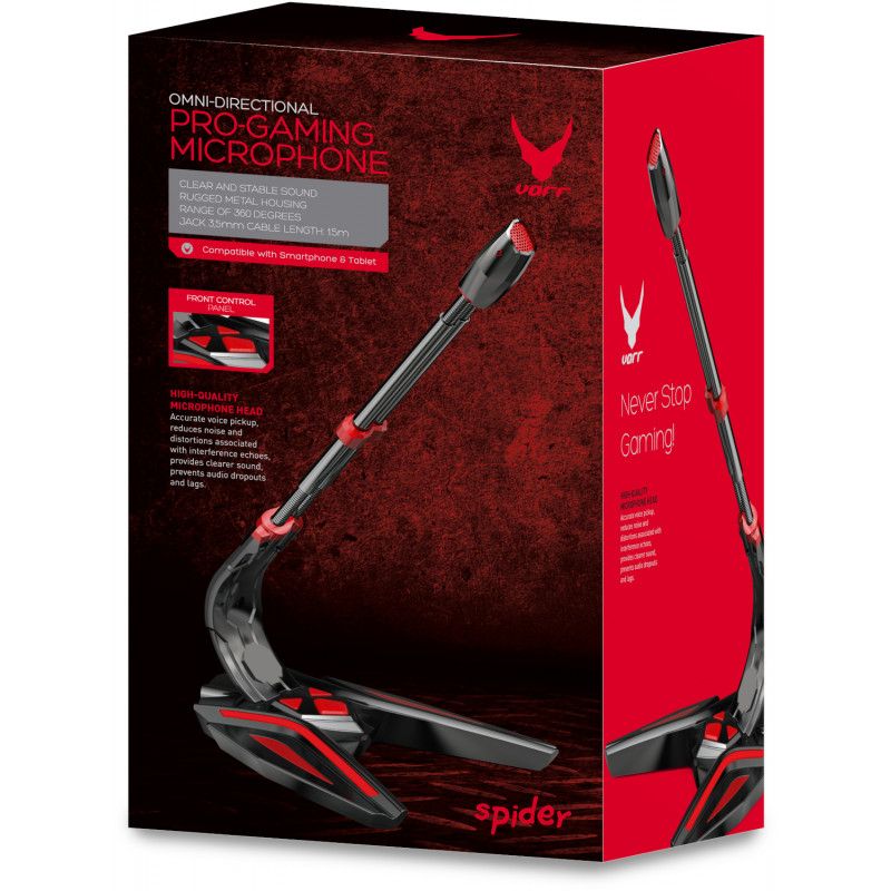Platinet VARR VGMD2 Gaming Desktop Microphone Black/Red