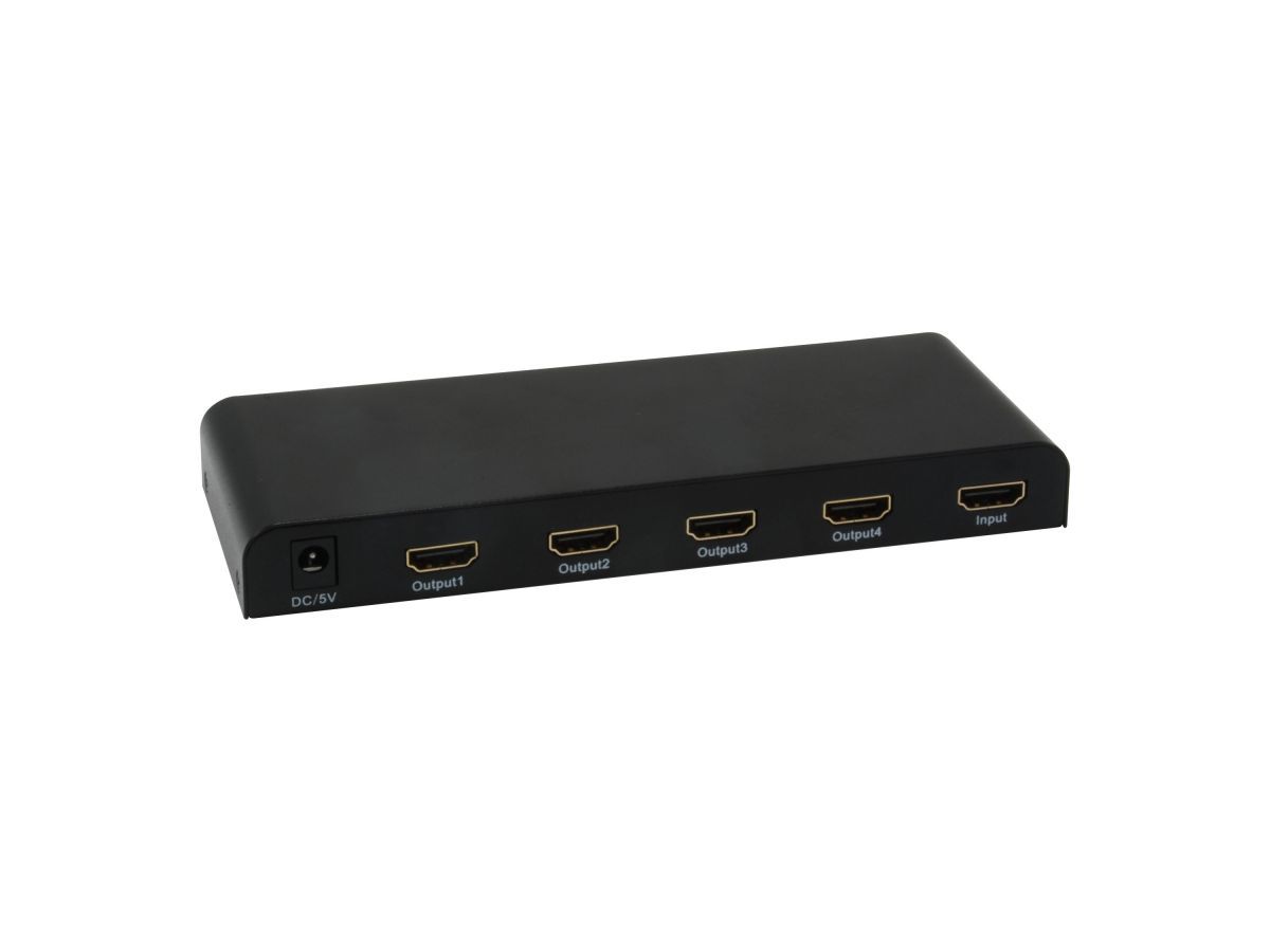EQuip 4-Port HDMI Splitter Black