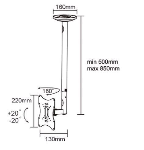 Sunne LCD-A504K Monitor Brackets