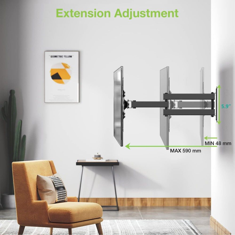 TECHLY  23-55" Universal LCD TV Wall Mount Bracket Black