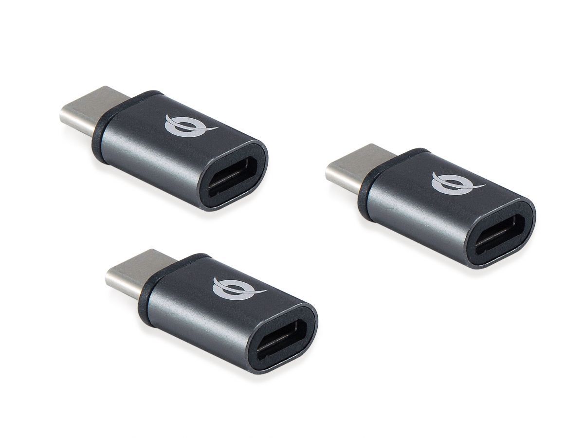 Conceptronic DONN05G USB-C to Micro USB OTG Adapter (3-Pack)