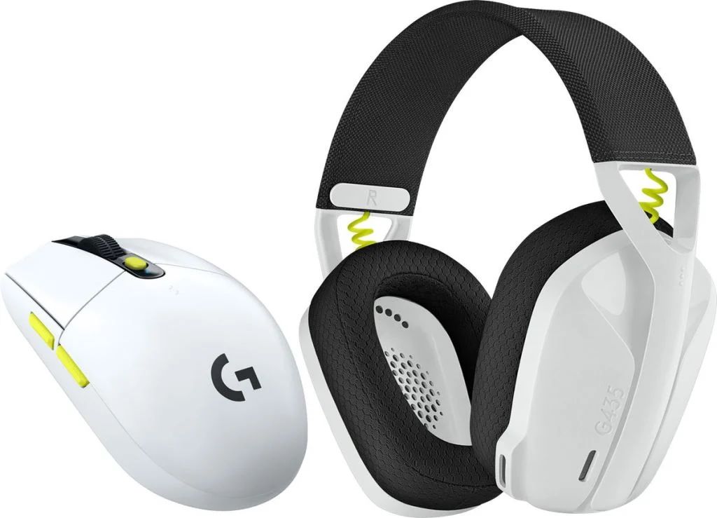 Logitech G305 + G435 Wireless Combo White/Lime