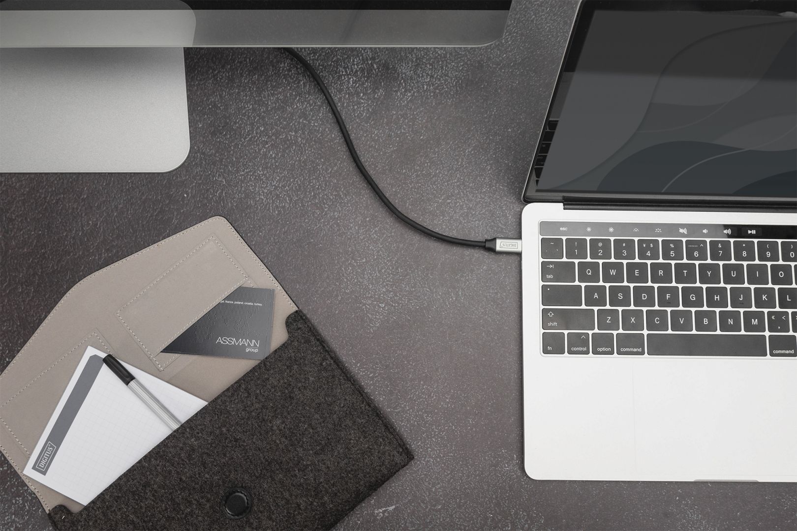 Digitus DB-300220-010-S USB-3.0 Gen.1 USB Type-C connection cable 1m Black