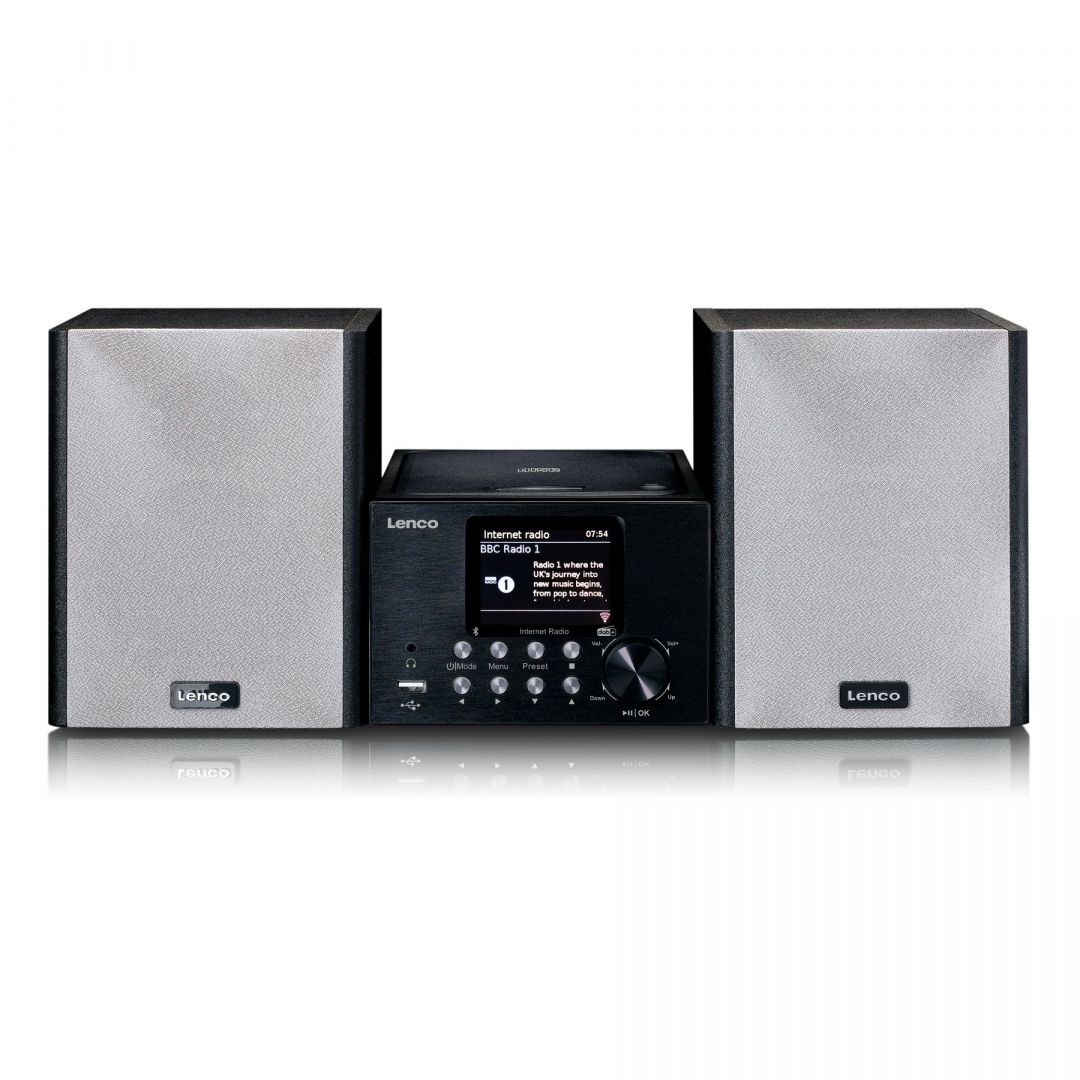 Lenco MC-250BK Mikro set with smart radio, CD/USB player, internet, DAB+, Bluetooth Black