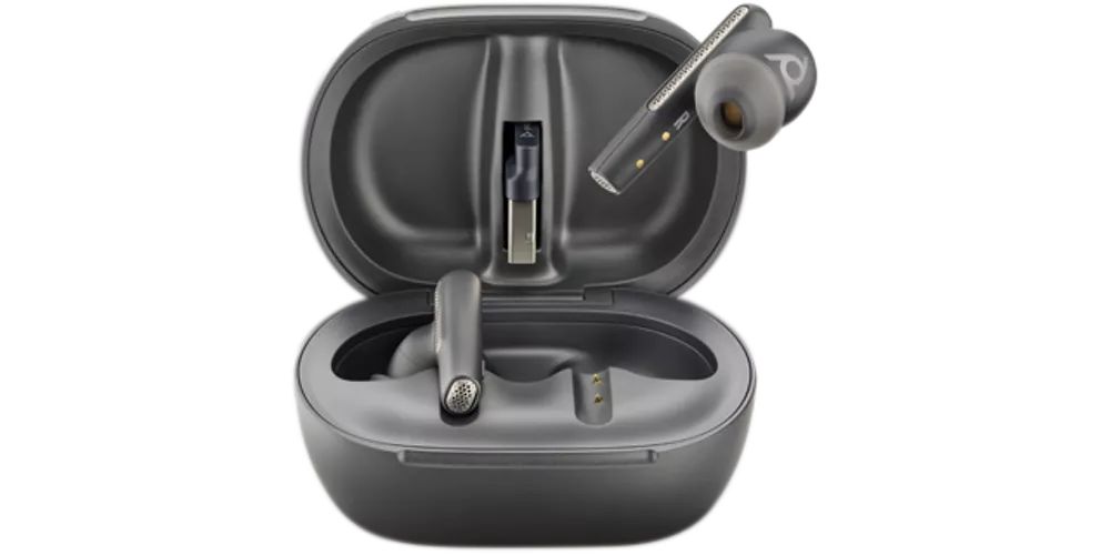 Poly Plantronics Voyager Free 60+ UC Bluetooth Headset + BT700 Adapter Black