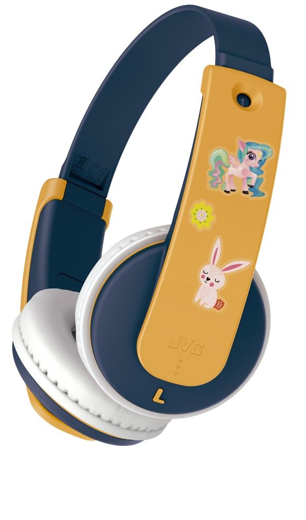 JVC HA-KD10W-Y Wireless Bluetooth Headphones for Kids Yellow