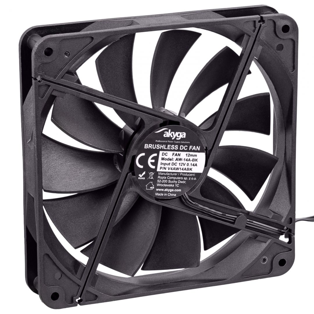 Akyga AK-14A-BK System Fan 140mm Black