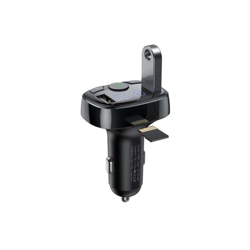 Baseus T típusú Bluetooth FM Transmitter Black