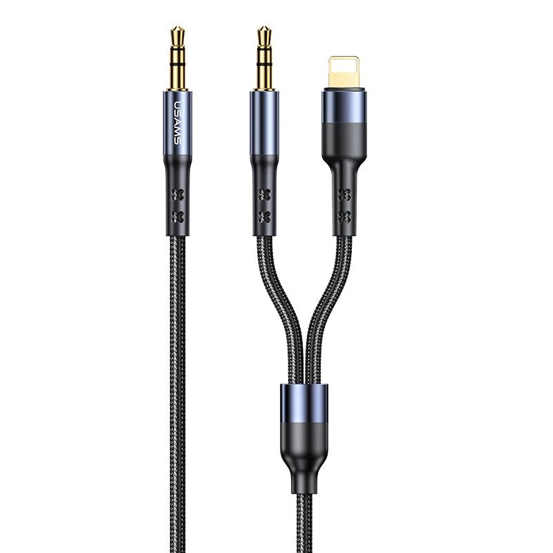 Usams US-SJ554 2IN1 3.5mm + Lightning Black