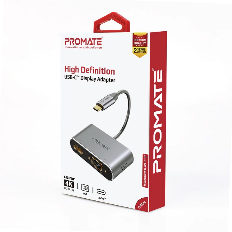 Promate MediaHub-C2 High Definition USB-C Display Adapter