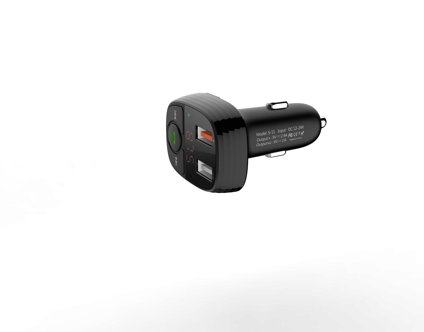 Devia Smart Series FM Transmission Car Charger Black