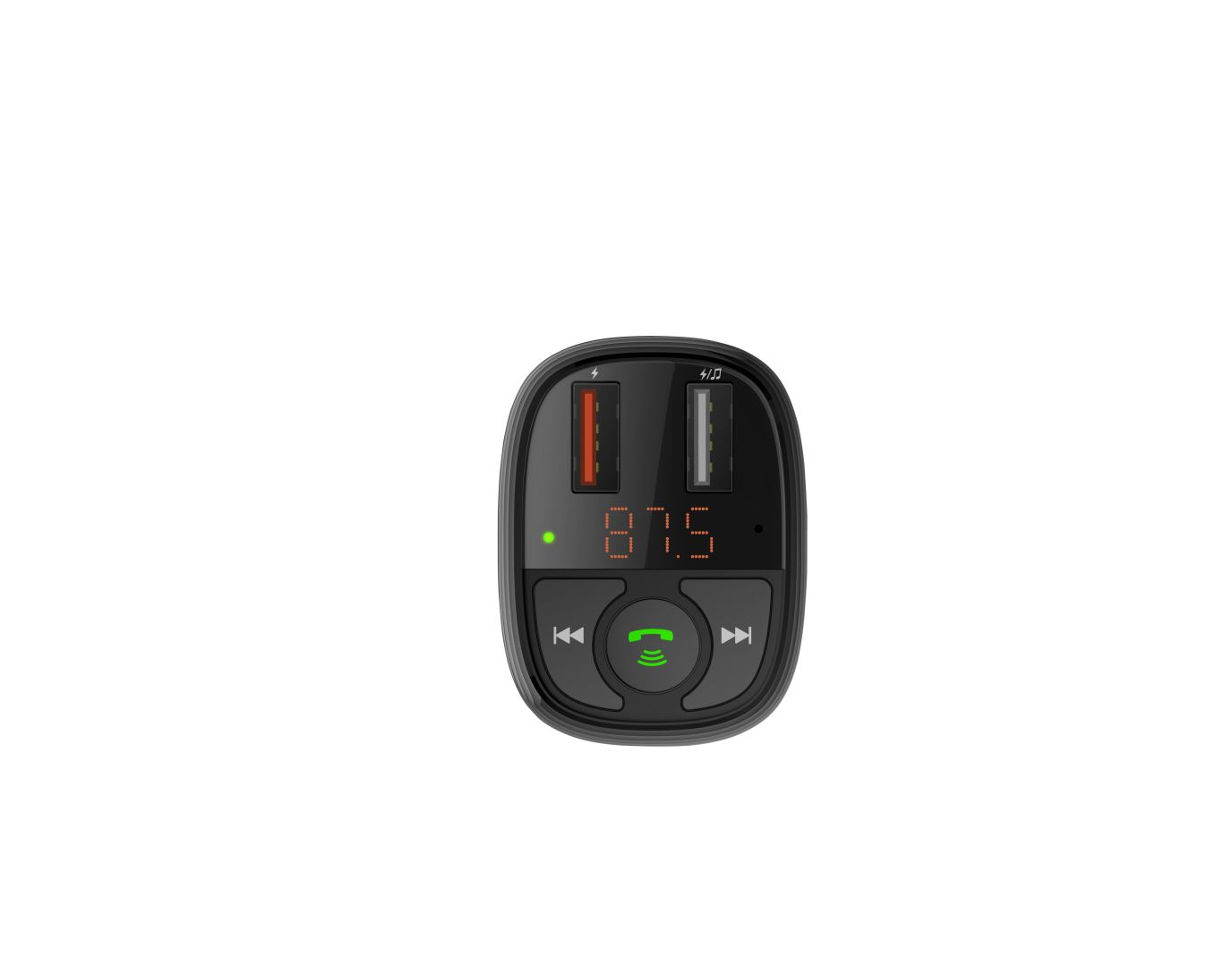 Devia Smart Series FM Transmission Car Charger Black