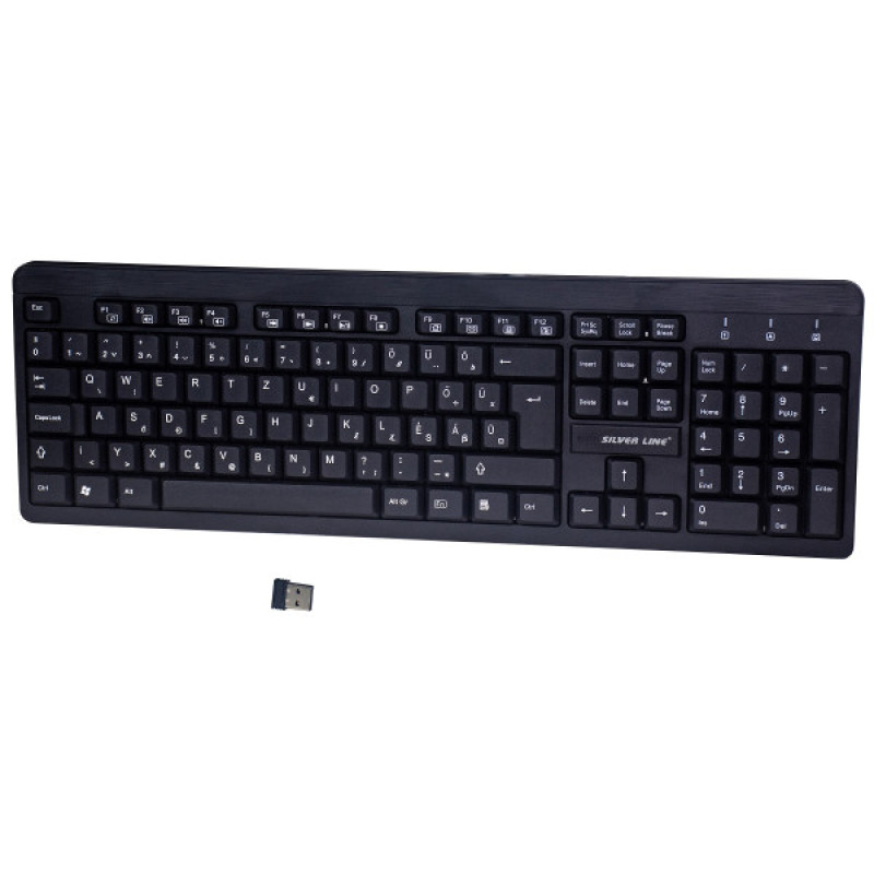 Silverline WK-627 Wireless billentyűzet Black