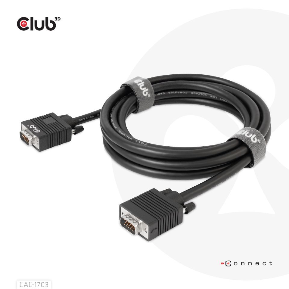 Club3D VGA Bidirectional cable 3m Black