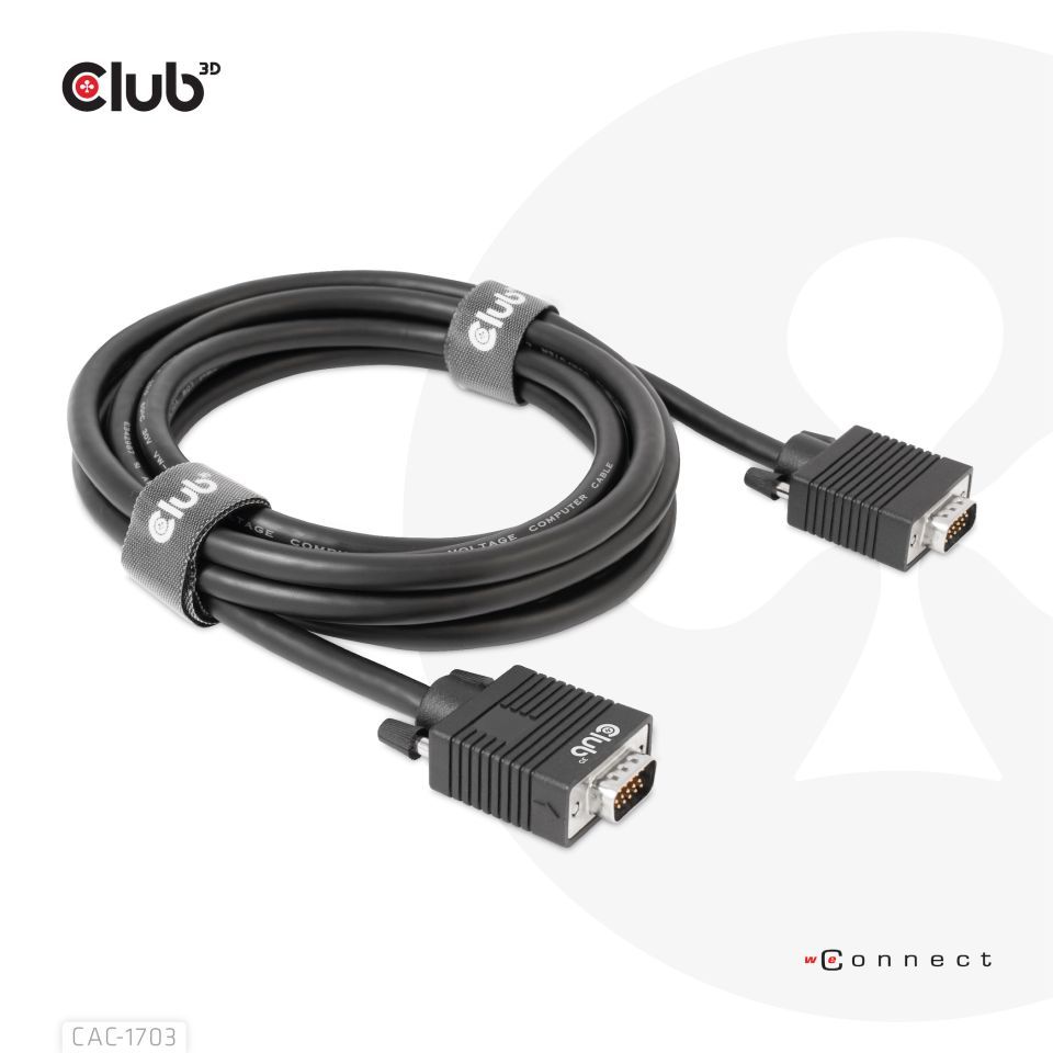 Club3D VGA Bidirectional cable 3m Black