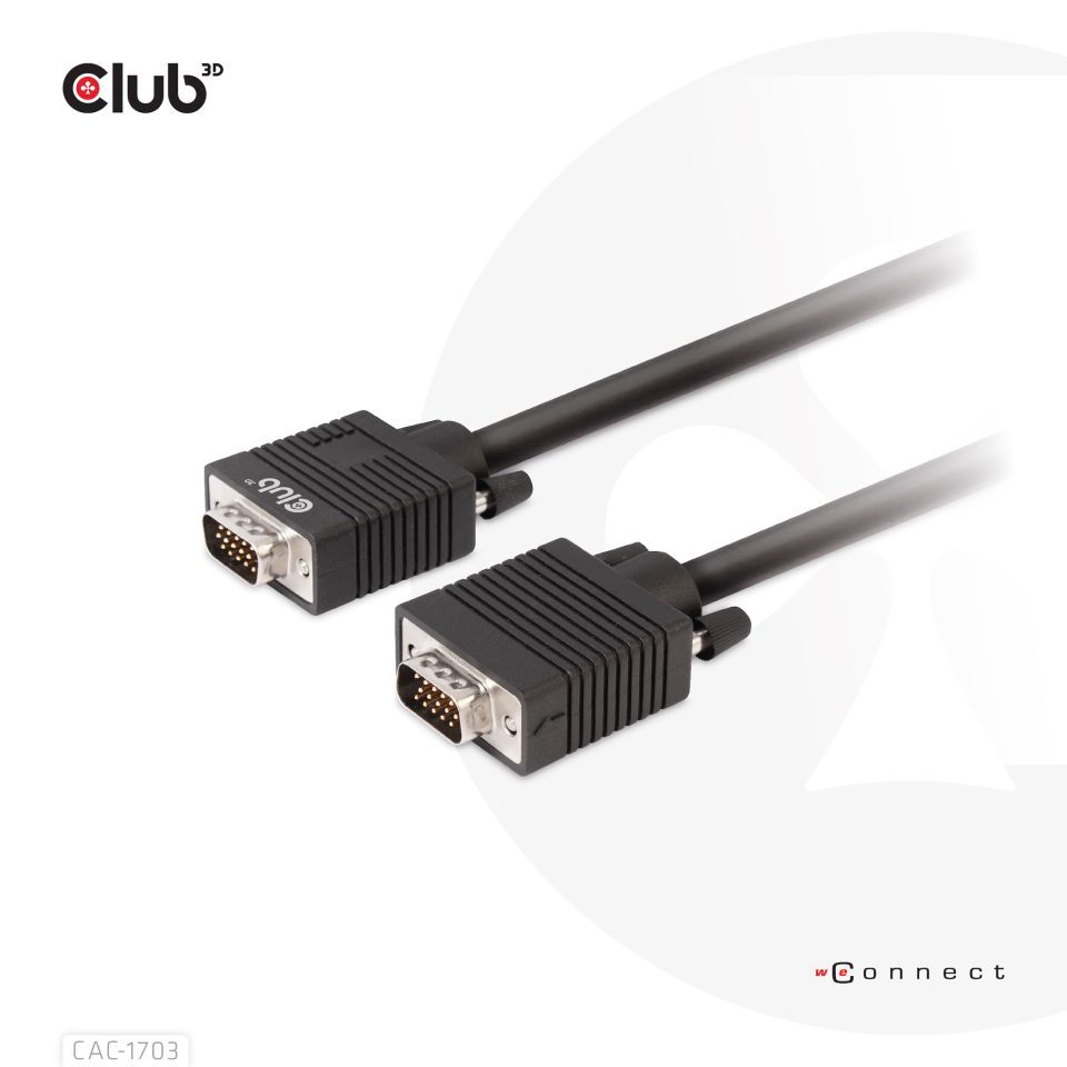 Club3D VGA Bidirectional cable 3m Black
