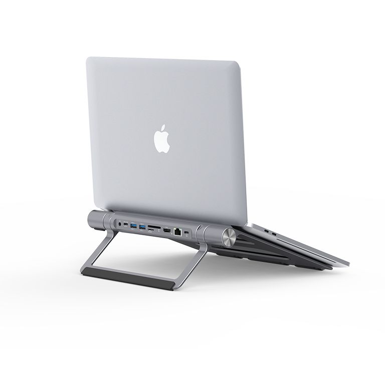 I-TEC Metal Notebook Stand up-to 15.6” with USB-C Docking Station Grey