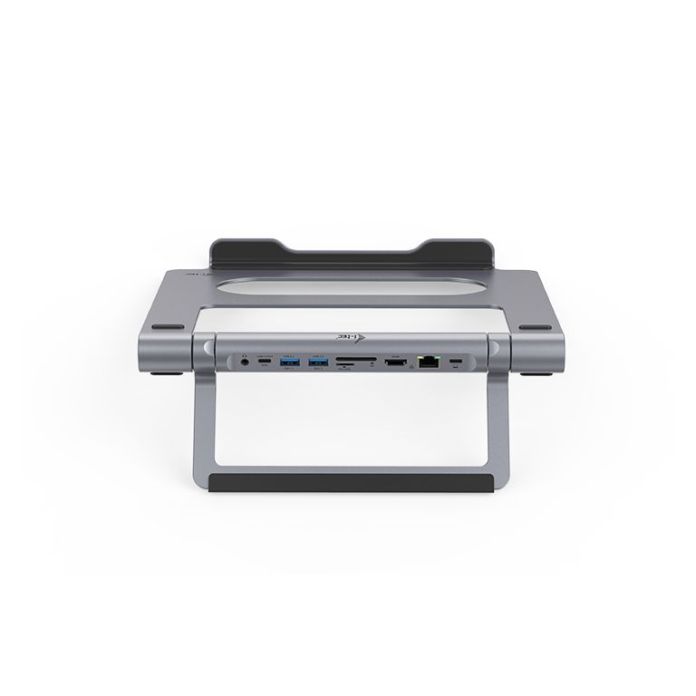 I-TEC Metal Notebook Stand up-to 15.6” with USB-C Docking Station Grey