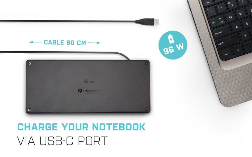 I-TEC Thunderbolt 3 3x Display Docking Station+Power Delivery 96W Black