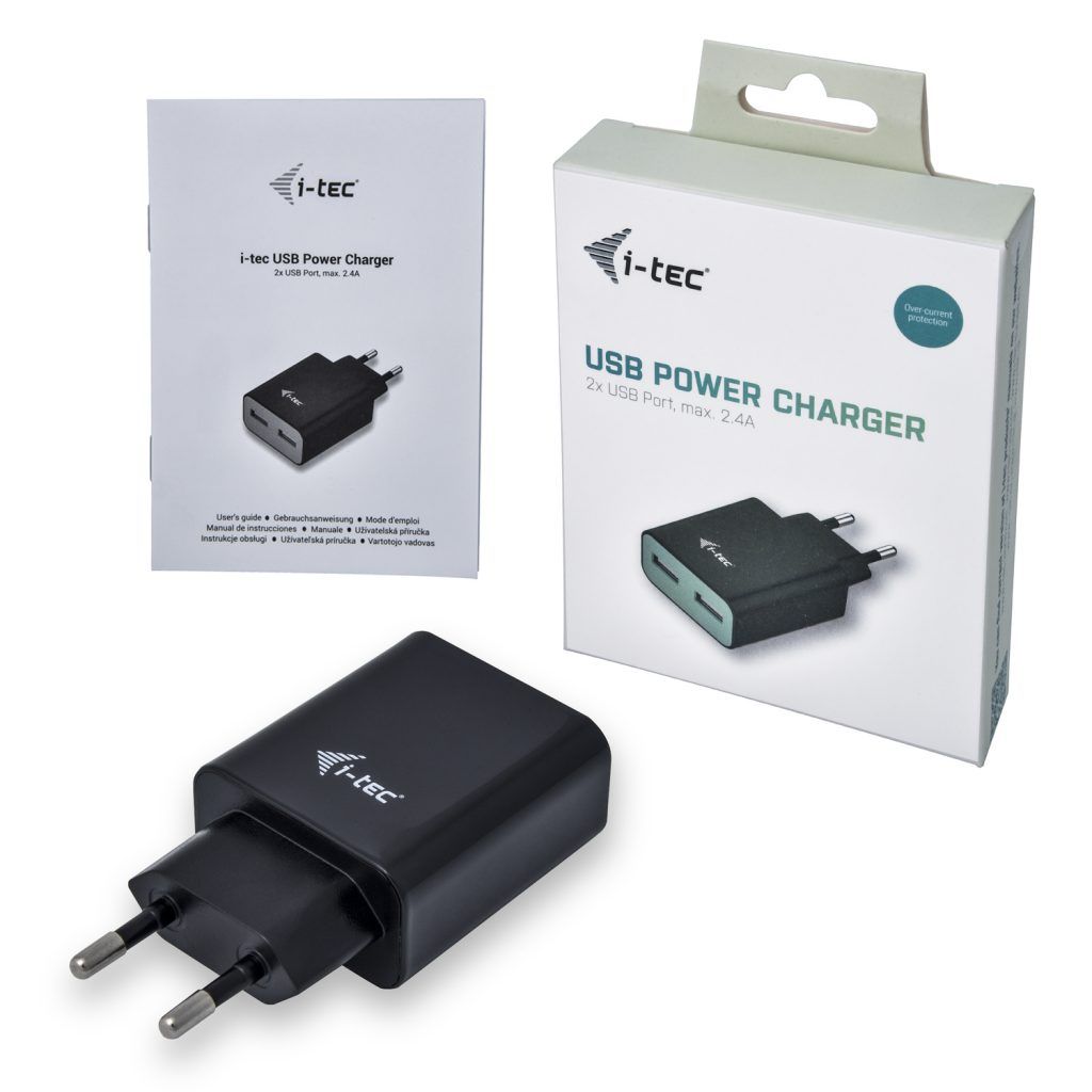 I-TEC i-tec USB Power Charger 2 Port 2.4A Black