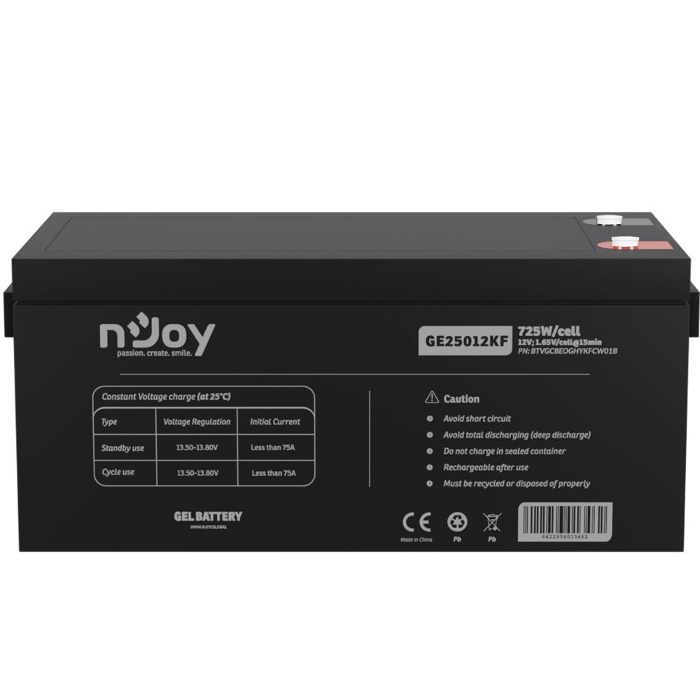 Njoy 12V/250Ah szünetmentes akkumulátor 1db/csomag