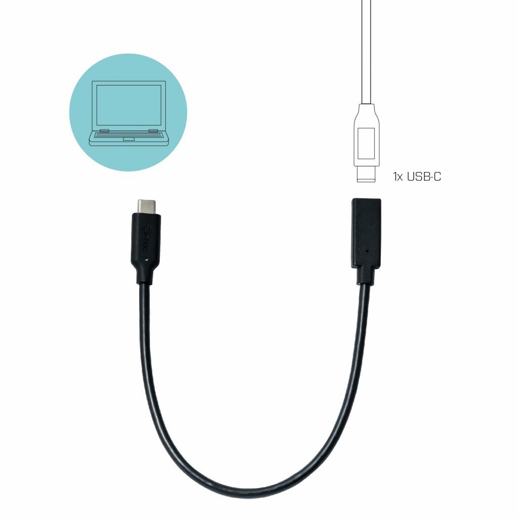 3D Connexion USB-C Extension Cable 0,3m Black