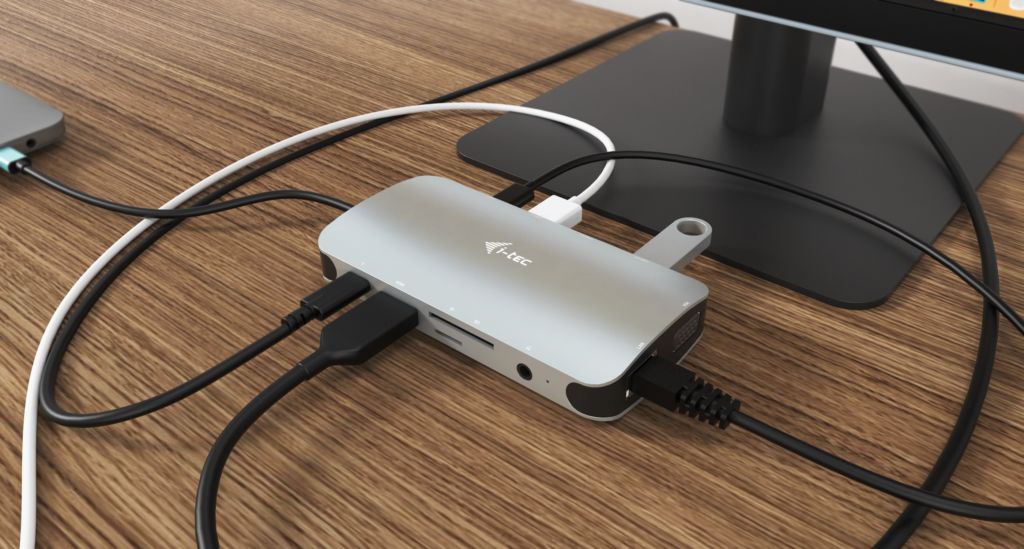 I-TEC USB-C Travel Nano Dock HDMI/VGA with LAN+Power Delivery 100W Grey