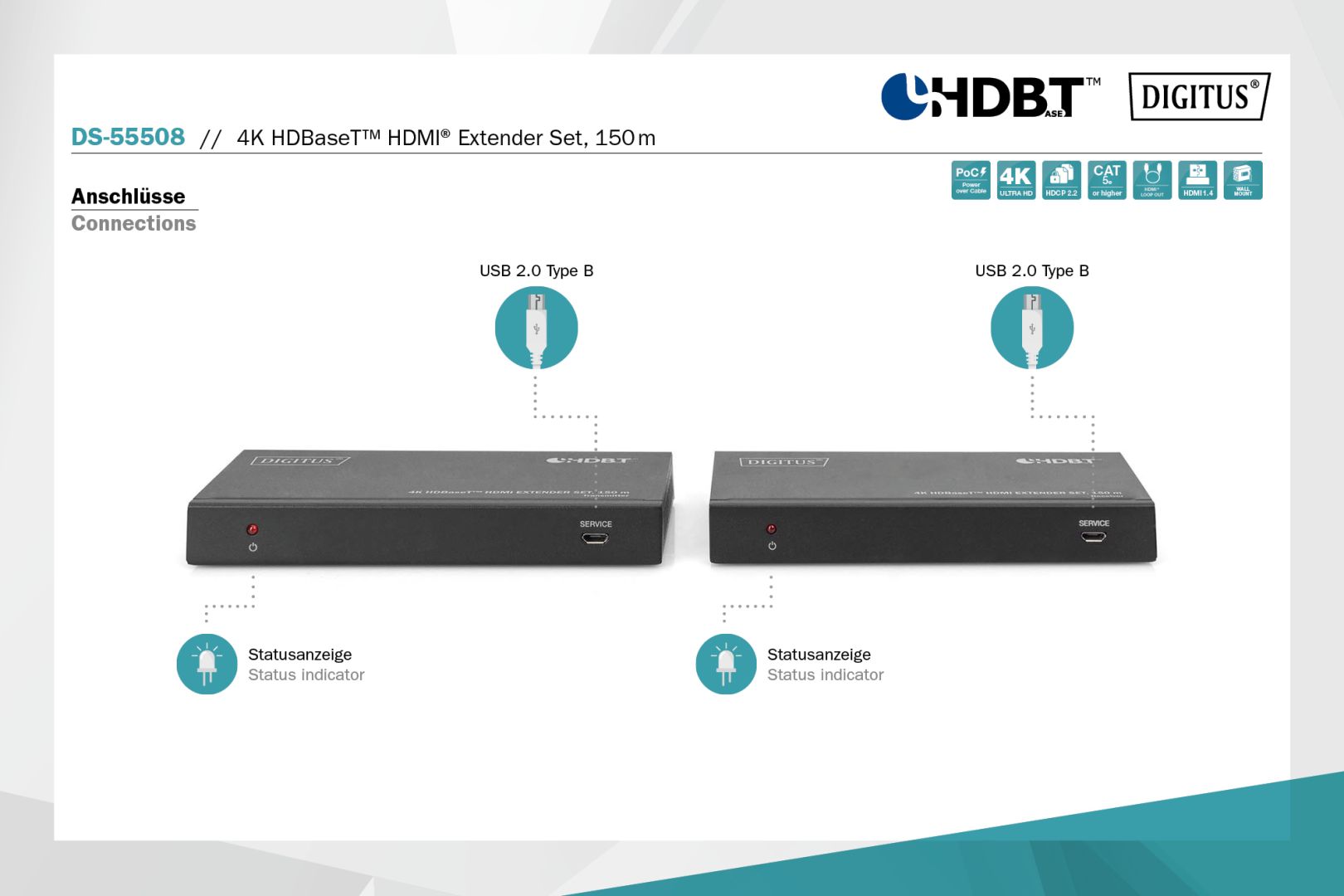 Digitus HDBaseT HDMI Extender Set 150m