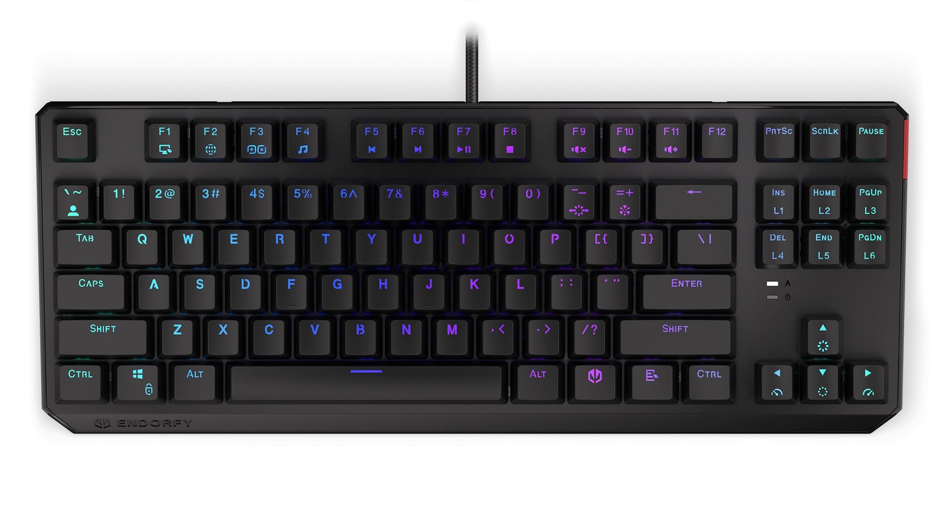 Endorfy Thock TKL Blue Switch Mechanical Keyboard Black US